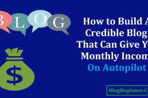 How to Build a Credible Blog That Can Give You Monthly Income